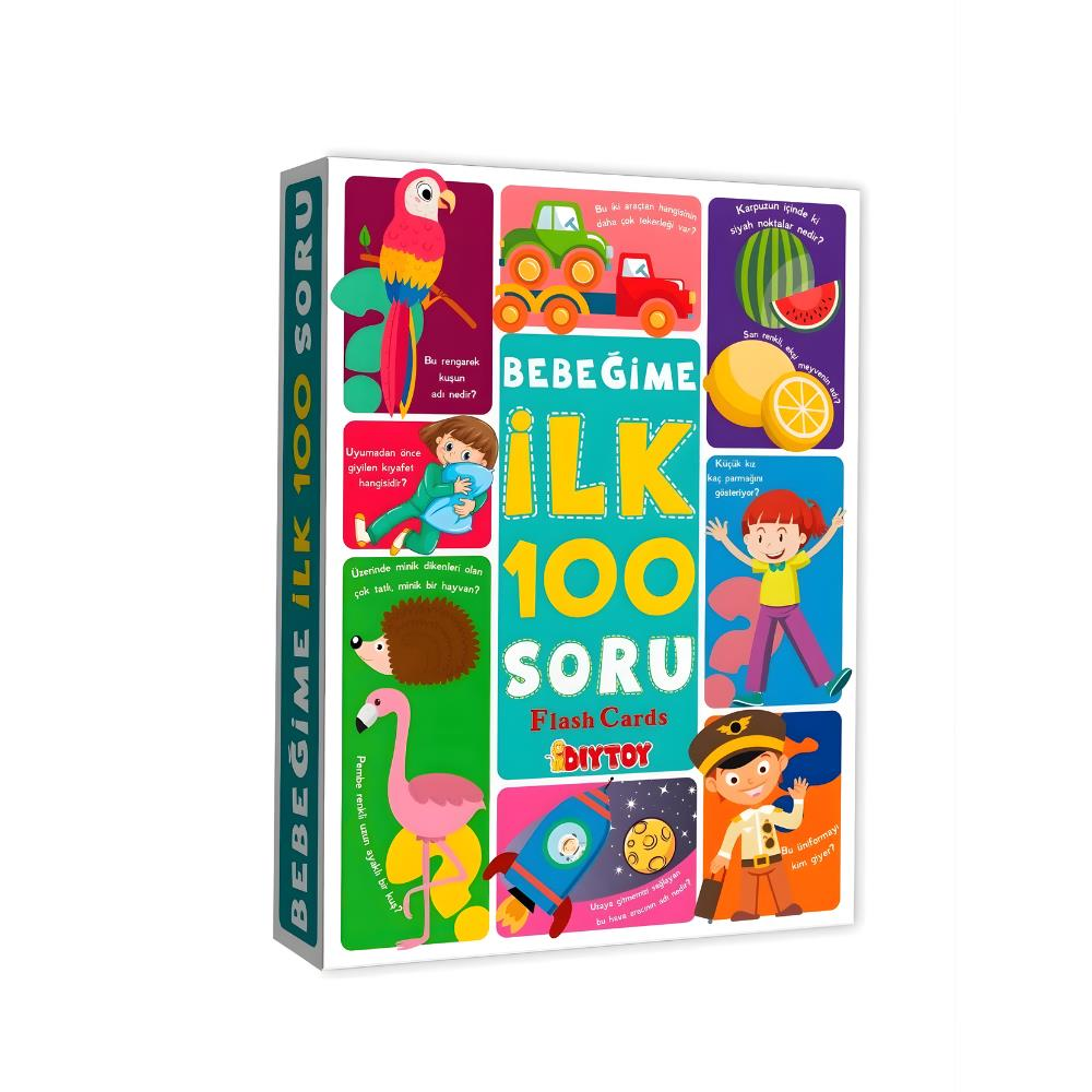Diytoy Bebeğime İlk 100 Soru Zeka Kartları -Bebek Etkinlik