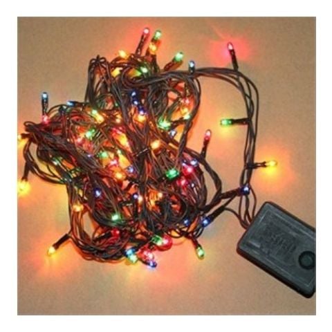 Yılbaşı Çam Ağacı 100 Led Pirinç Rengarenk Işık 4mt