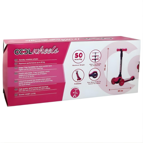 Cool Wheels Cortix Led Işıklı 3 Tekerlekli Katlanabilir Çocuk Scooter