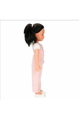 Kız Çocuk Büyük Mina Romantik Oyuncak Bebek 35 cm - Tulumlu  Çantalı