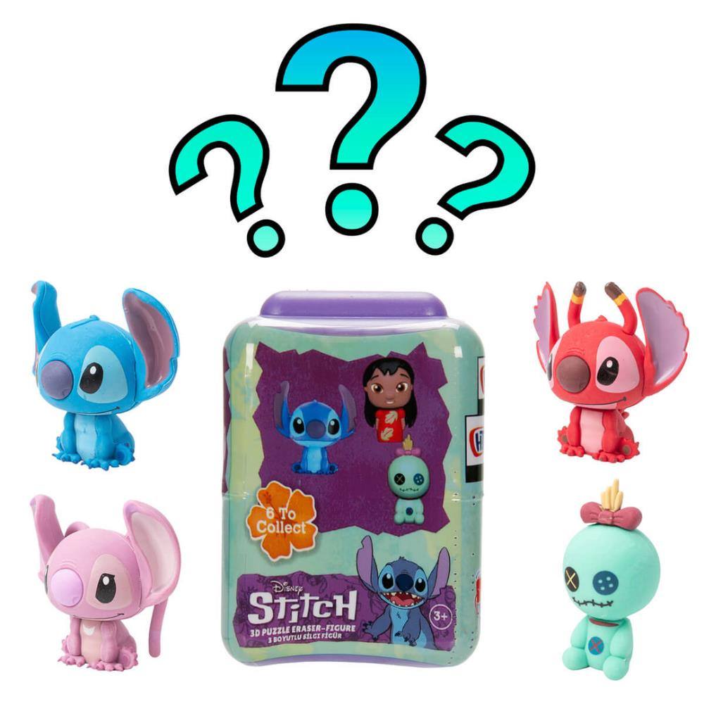 Disney Stitch Puzzle Palz 3D Silgi Figür Sürpriz Paket