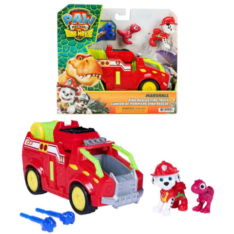 PAW Patrol The Dino Movie Marshall Figürü ve Dino Kurtarma Aracı