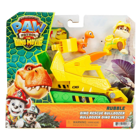 PAW Patrol The Dino Movie Rubble Figürü ve Kurtarma Aracı