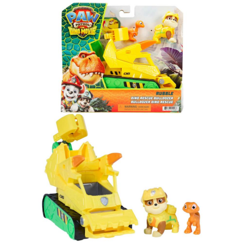 PAW Patrol The Dino Movie Rubble Figürü ve Kurtarma Aracı