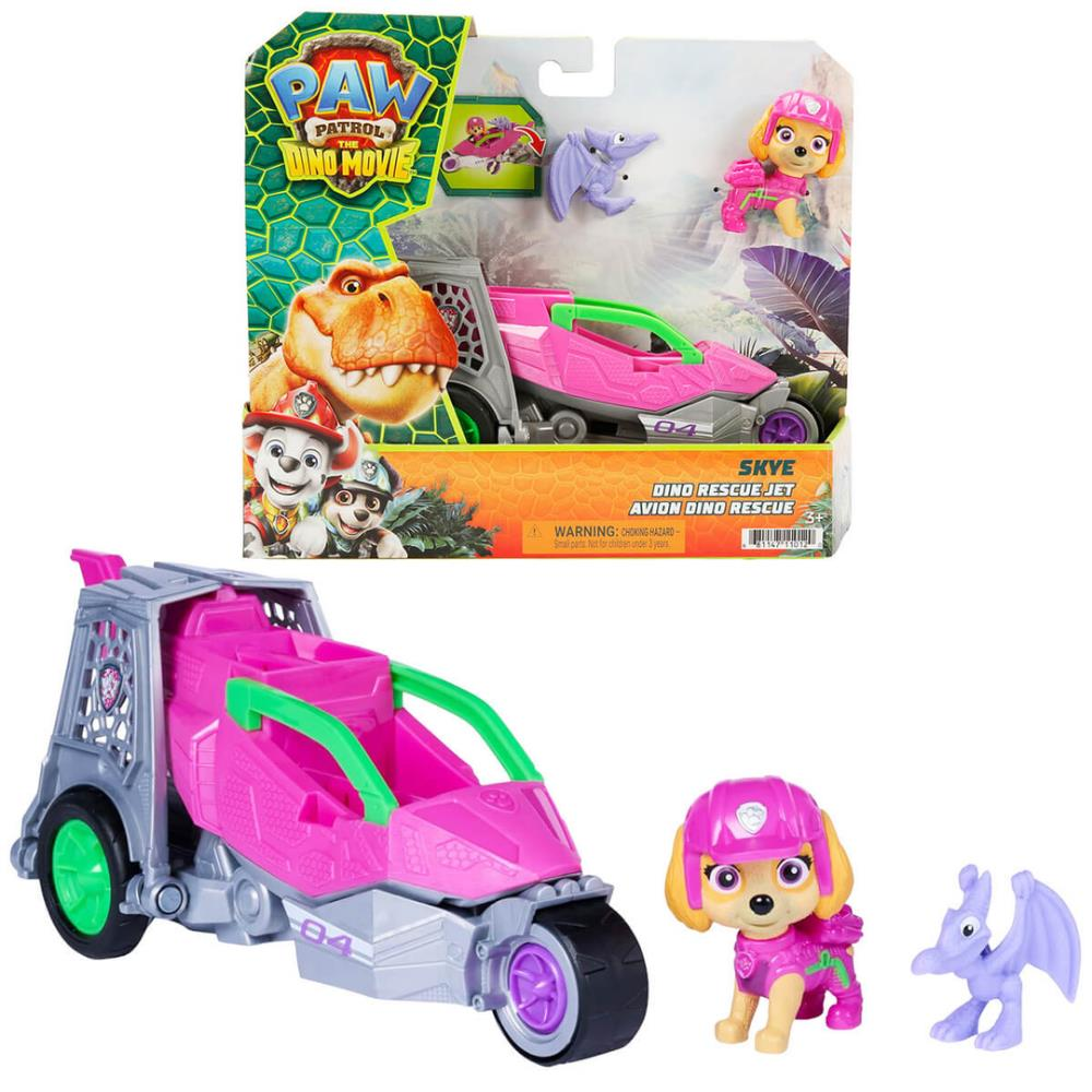 PAW Patrol The Dino Movie Skye Figürü ve Dino Kurtarma Aracı