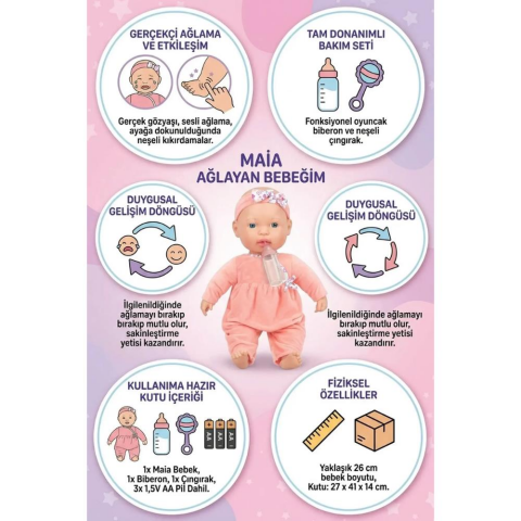 Mia Bebek Tilly Ağlayan Sesli