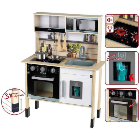 Sesli ve Işıklı Miele Aksesuarlı Ahşap Mutfak Seti