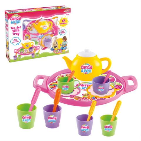 Candy & Ken Tepsili Çay Set