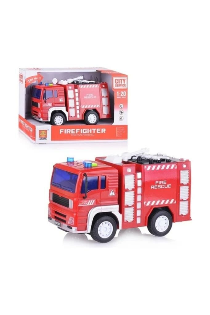 4i Oyuncak Oyuncak 1:20 Sesli Işıklı Itfaiye Aracı Arazöz 18cm.