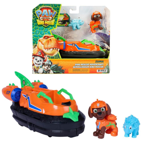PAW Patrol The Dino Movie Zuma Figürü ve Dino Kurtarma Aracı
