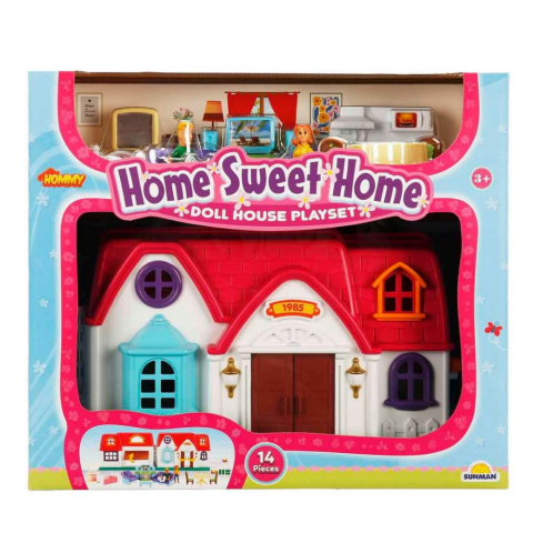 Hommy Home Sweet Home Bebek Evi Oyun Seti 14 Parça