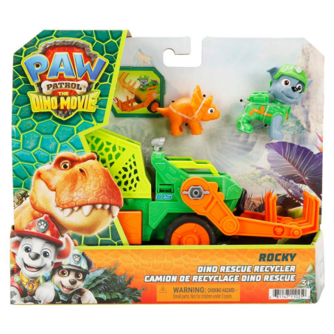 PAW Patrol The Dino Movie Rocky Figürü ve Dino Kurtarma Aracı