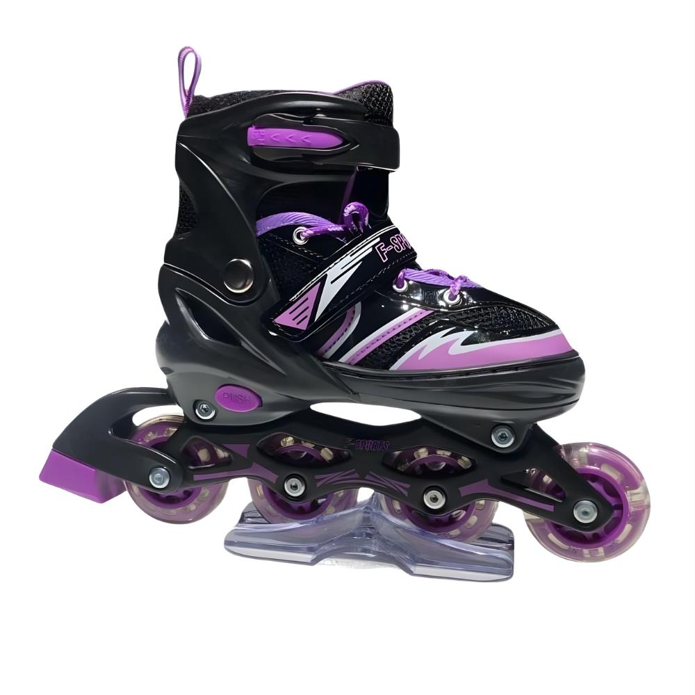 Sports Black Ayarlanabilir Işıklı Paten M
