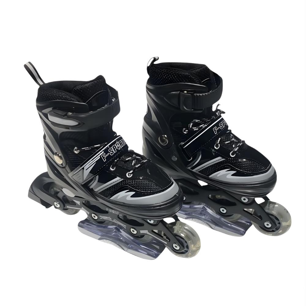 Sports Black Ayarlanabilir Işıklı Paten S