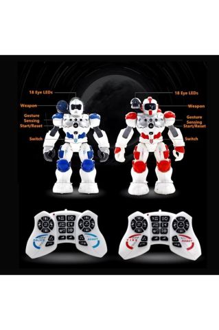 Hero Planet Fighter Kızılötesi Kontrollü Robot, Hareket Kontrolü, Işık ve Ses, Atış Fonksiyonu