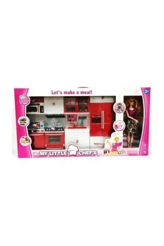My Little Chefs 4'lü Eklemli Et Bebek Ve Mutfak Seti