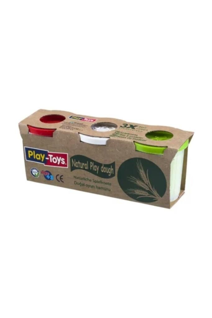 Play Toys Naturel 3'lü Oyun Hamuru