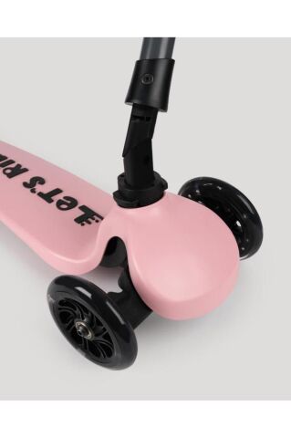 LC Let's Ride Two Işıklı Katlanabilir 3 Tekerlekli Scooter Pembe