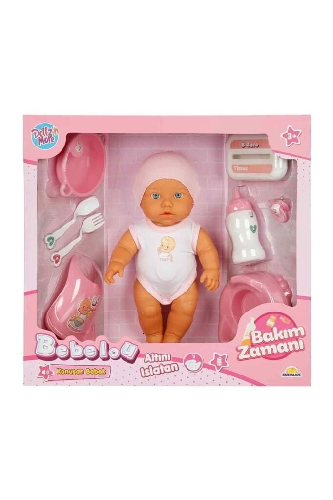 Bebelou Bakım Zamanı Sesli Gülen Ağlayan Bebek 32 cm