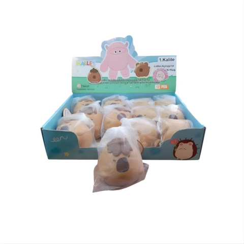 Squishy Oyuncak Çikolatalı Tatlı Kapibara Torbada