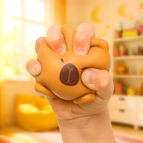 Squishy Oyuncak Çikolatalı Tatlı Kapibara Torbada