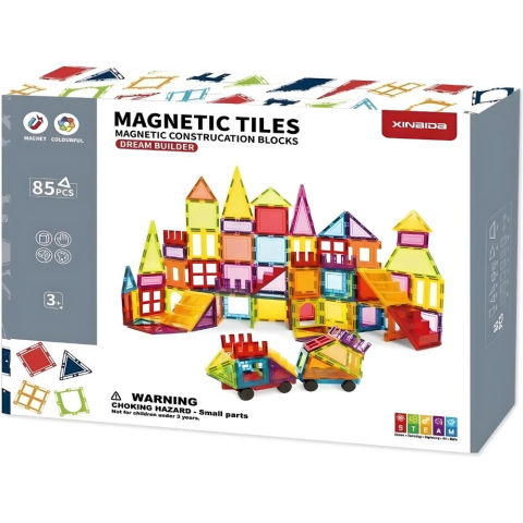 85 Parça Magnet Standart Seri Renkli Manyetik Bloklar
