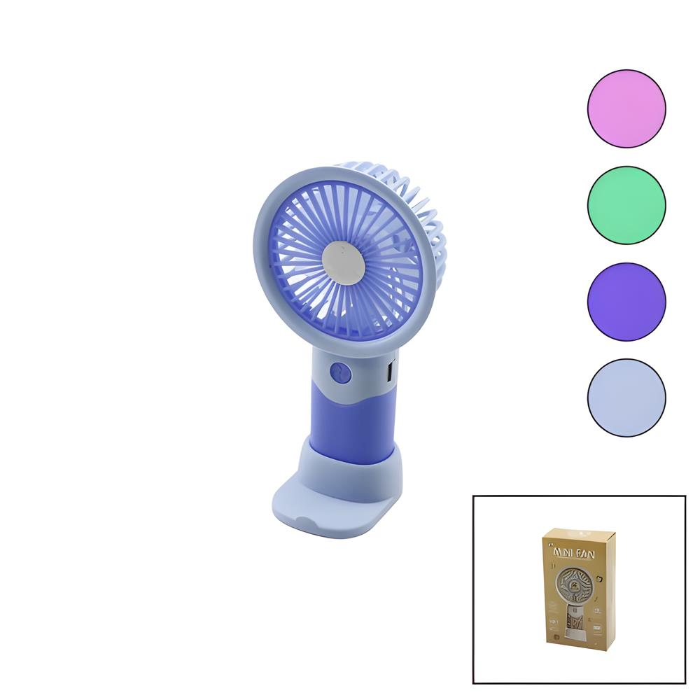 Şarjlı Mini Fan Cep Telefon Tutuculu 4 Asorti