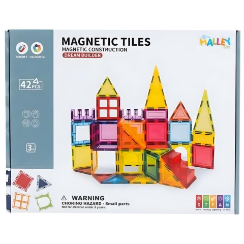 42 Parça Magnet Standart Seri Renkli Manyetik Bloklar