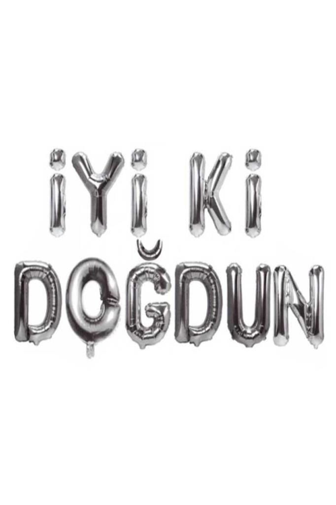 Iyi Ki Doğdun Gümüş Folyo Balon Seti
