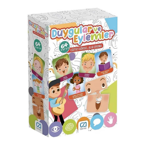 Ca Games Duygu ve Eylemler 64 Parça Eğitici Görsel Algı Oyunu