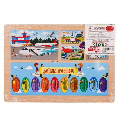 Ahşap Eğitici Puzzle Havaalanı