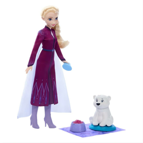 Disney Karlar Ülkesi Elsa Bebek ve Yavru Kutup Ayısı Figür Seti JFG16