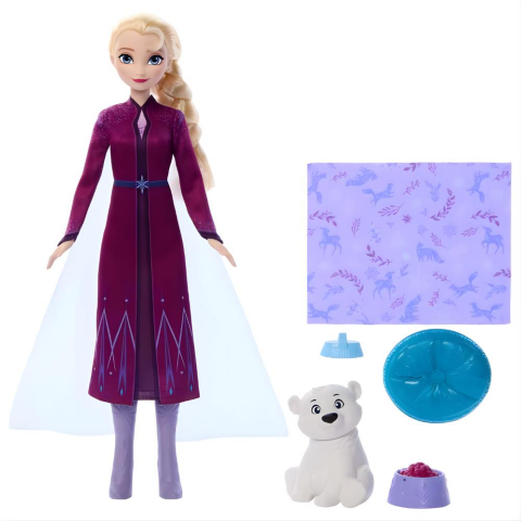 Disney Karlar Ülkesi Elsa Bebek ve Yavru Kutup Ayısı Figür Seti JFG16