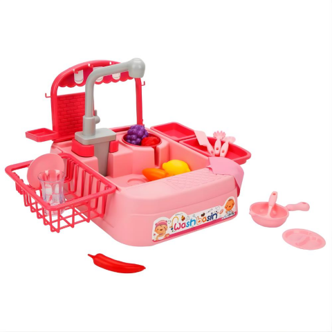 Pembe Mutfak Lavabosu Oyun Seti