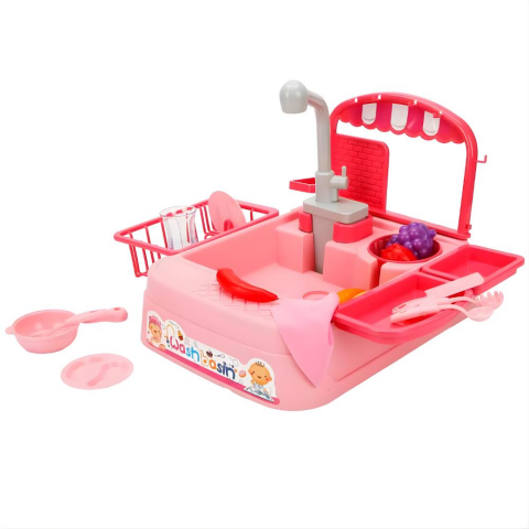 Pembe Mutfak Lavabosu Oyun Seti