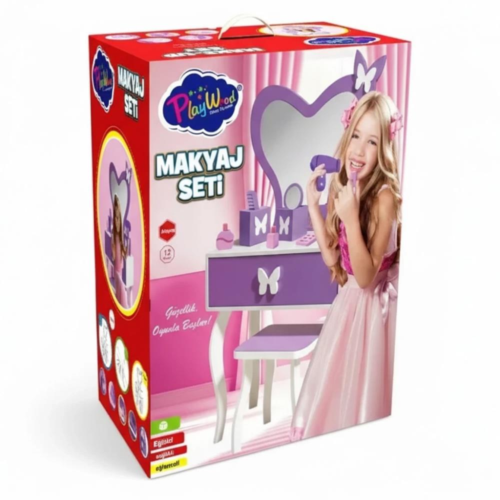 Kutuda Ahşap Makyaj Seti