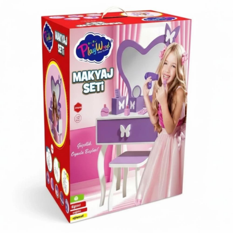 Kutuda Ahşap Makyaj Seti