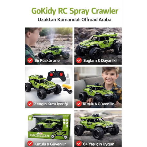 Gokidy RC Spray Crawler Uzaktan Kumandalı Off Road Araba