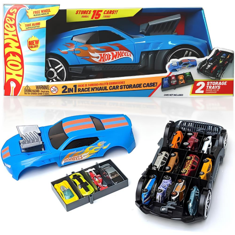 Hot Wheels 2'si 1 Arada Race 'N Haul Araba Saklama Kutusu