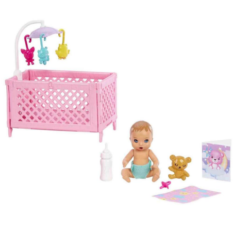 Barbie Skipper Bebek Bakıcılığı Beşikli Oyun Seti HJY33