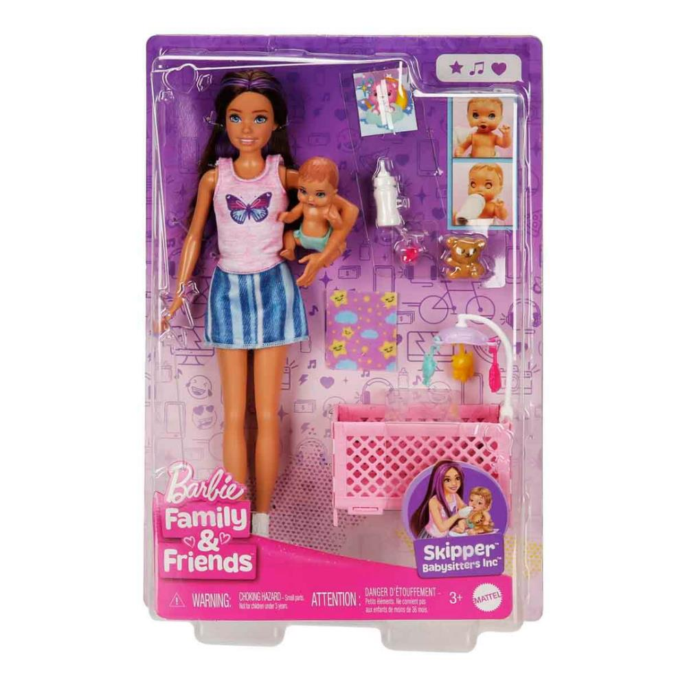 Barbie Skipper Bebek Bakıcılığı Beşikli Oyun Seti HJY33