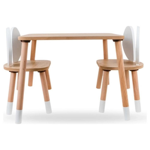 Bee Smart Safir Meşe 2 Sandalyeli Set Ms-06