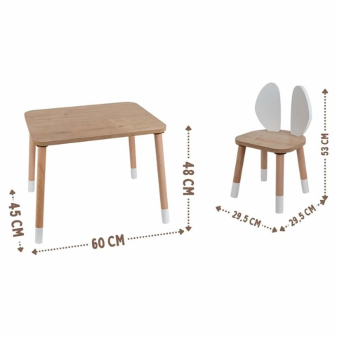 Bee Smart Safir Meşe 2 Sandalyeli Set Ms-06