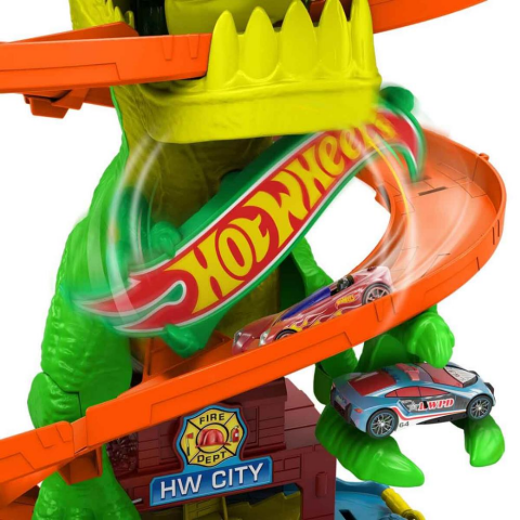 HW City T-Rex vs Fire Station