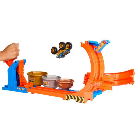 2in1 Hot Wheels Monster Trucks Döngü ve Takla Bigfoot Pist Seti JBX64
