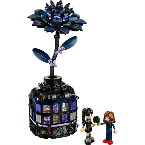 LEGO® Wednesday Siyah Yıldız Çiçeği Cadılar Bayramı Hediyesi, Dekoratif Çiçek Modeli 76784