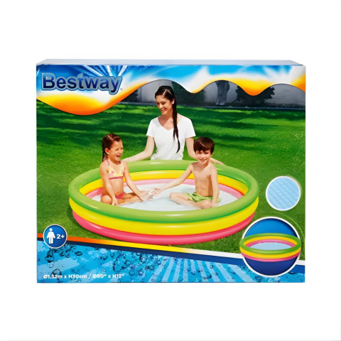 Bestway Çocuk Havuzu Renkli 3 Bölmeli 152x30 cm.