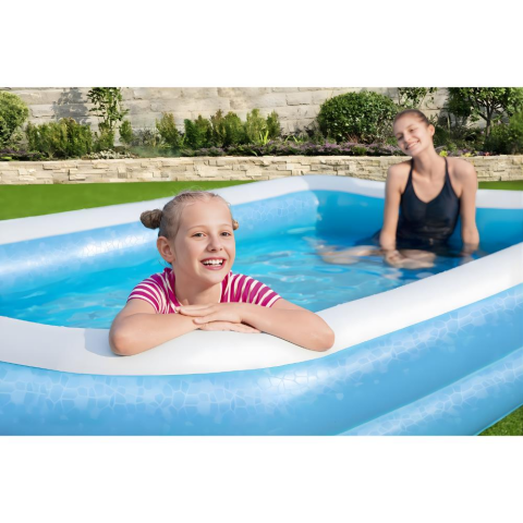 Bestway® 54150 Mavi Dikdörtgen Şişme Çocuk Havuzu