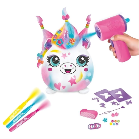 Sunman Airbrush Plush Hair'iffic Squishy Saç Tasarımı Oyun Seti