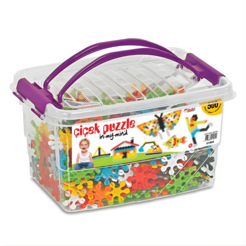 Çiçek Puzzle Box Eğitici Şekiller 500 Parça